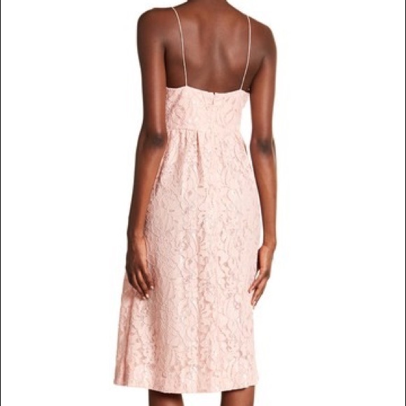 CeCe by Cynthia Steffe lace midi dress, rose, sz6 - Picture 2 of 8